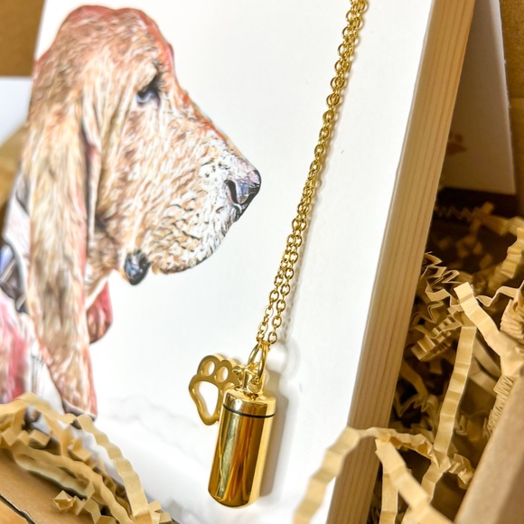 Memorial Pet Portrait and Urn Gift Set - Picture 4 of 9